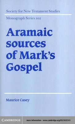 Book cover for Aramaic Sources of Mark's Gospel