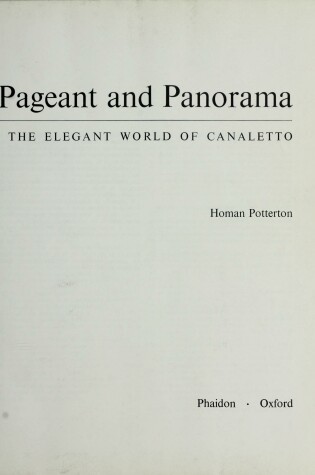 Cover of Pageant and Panorama