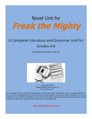 Book cover for Novel Unit for Freak the Mighty