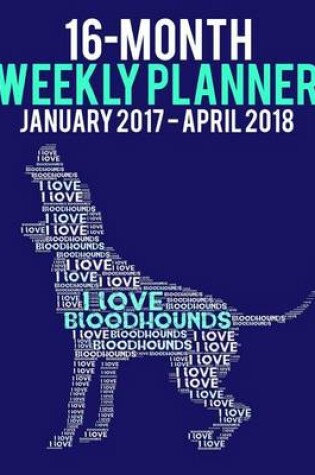 Cover of 2017-2018 Weekly Planner - Wordcloud Bloodhound