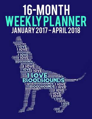 Book cover for 2017-2018 Weekly Planner - Wordcloud Bloodhound