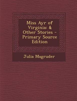 Book cover for Miss Ayr of Virginia