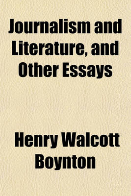 Book cover for Journalism and Literature, and Other Essays