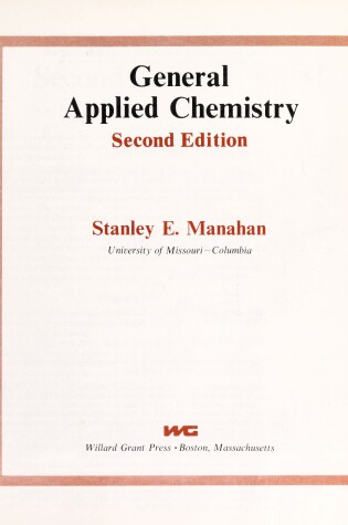 Cover of General Applied Chemistry