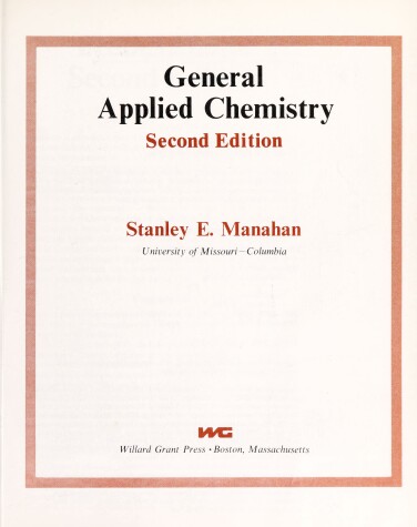 Book cover for General Applied Chemistry