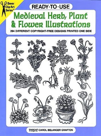 Book cover for Ready-to-Use Medieval Herb, Plant and Flower Illustrations