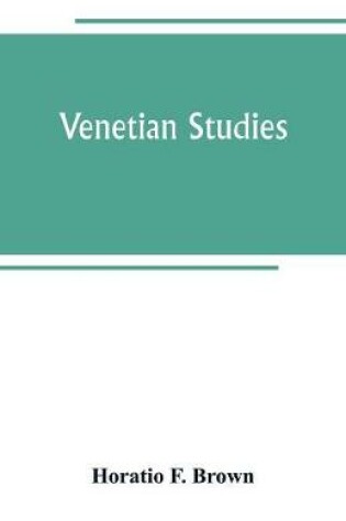 Cover of Venetian studies