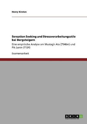 Book cover for Sensation Seeking und Stressverarbeitungsstile bei Bergsteigern