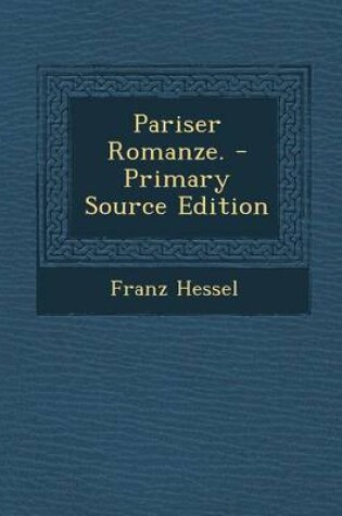 Cover of Pariser Romanze. - Primary Source Edition
