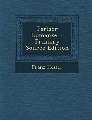 Book cover for Pariser Romanze. - Primary Source Edition