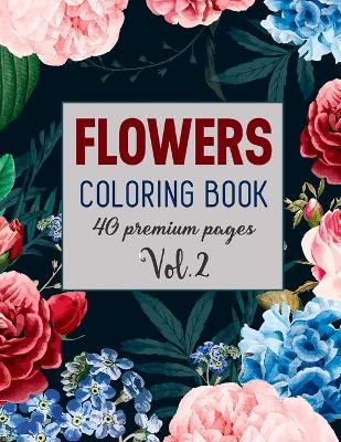 Book cover for Flowers Coloring Book Vol2