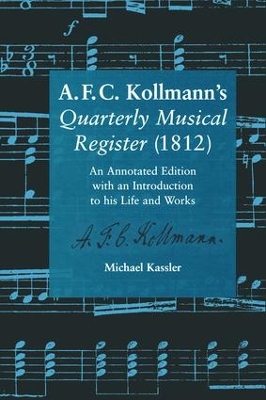 Book cover for A.F.C. Kollmann's Quarterly Musical Register (1812)
