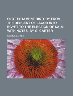 Book cover for Old Testament History from the Descent of Jacob Into Egypt to the Election of Saul, with Notes, by G. Carter