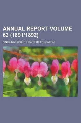 Cover of Annual Report Volume 63 (1891/1892)