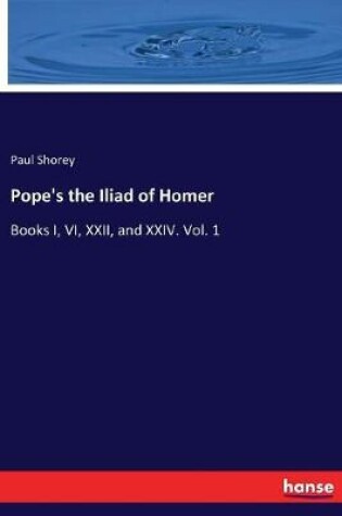 Cover of Pope's the Iliad of Homer