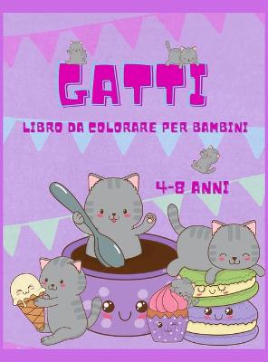 Book cover for Gatto libro da colorare per bambini 4-8 anni