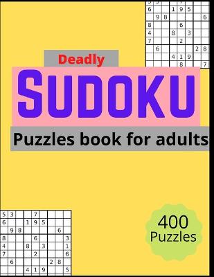 Book cover for Deadly sudoku puzzles book for adults