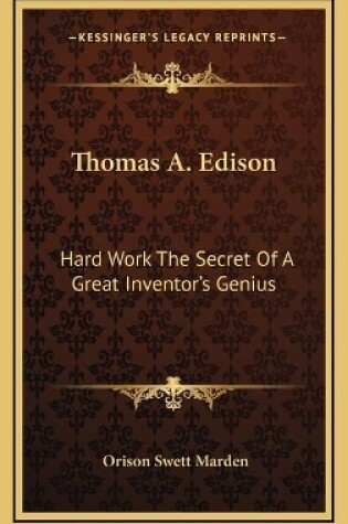 Cover of Thomas A. Edison