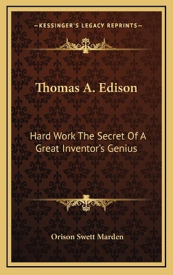 Book cover for Thomas A. Edison