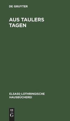 Book cover for Aus Taulers Tagen