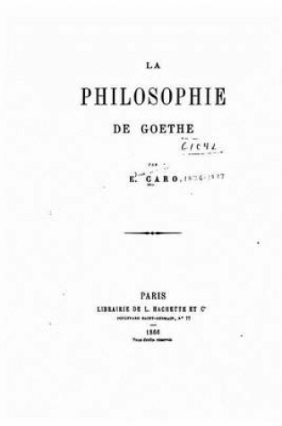 Cover of La Philosophie de Goethe