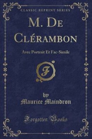 Cover of M. de Clérambon