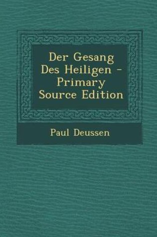 Cover of Der Gesang Des Heiligen