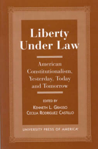 Cover of Liberty Under Law