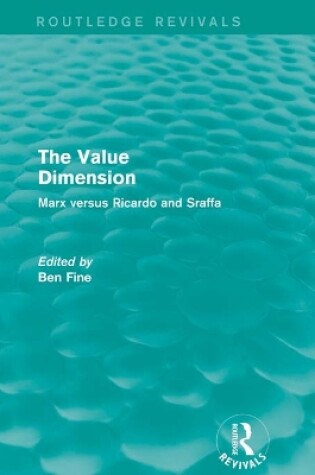 Cover of The Value Dimension (Routledge Revivals)