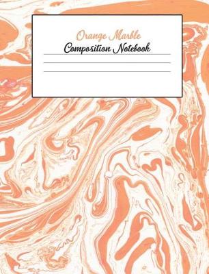 Book cover for Orange Marble Composition Notebook