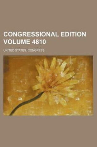 Cover of Congressional Edition Volume 4810