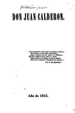 Cover of Don Juan Calderon (1855)