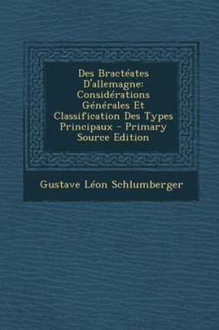 Cover of Des Bracteates D'Allemagne