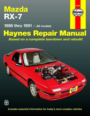 Book cover for Mazda RX-7 for Mazda RX-7 models inc. turbo (1986-1991) Haynes Repair Manual (USA)