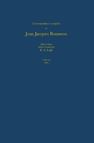 Cover of Correspondence Complete De Rousseau 7