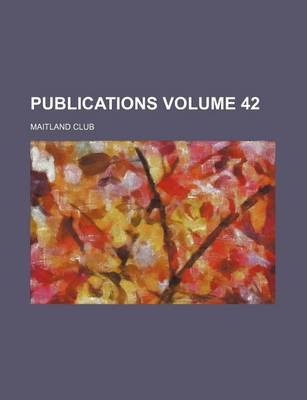 Book cover for Publications Volume 42