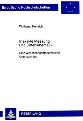 Book cover for Inexakte Messung Und Datenkinematik