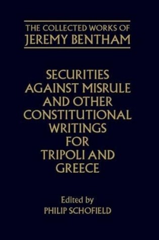 Cover of Securities against Misrule and Other Constitutional Writings for Tripoli and Greece