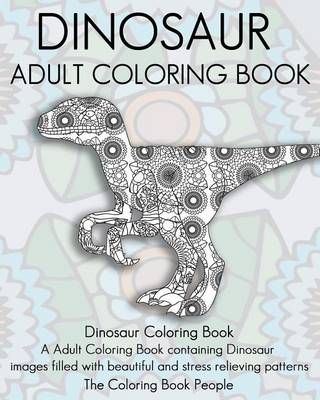 Book cover for Dinosaur Adult Coloring Book