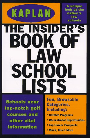 Book cover for The Insider's Book of Law School Lists