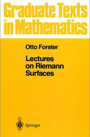 Cover of Lectures on Riemann Surfaces