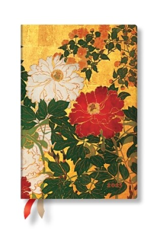Cover of Natsu (Rinpa Florals) Mini 12-month Horizontal Softcover Flexi Dayplanner 2025 (Elastic Band Closure)