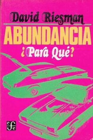 Cover of Abundancia Para Que?