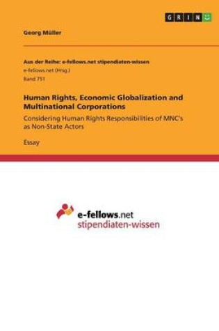 Cover of Human Rights, Economic Globalization and Multinational Corporations