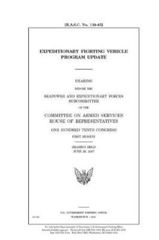 Cover of Expeditionary Fighting Vehicle program update