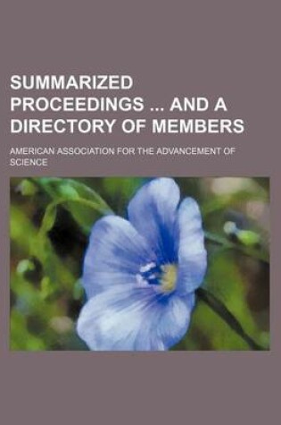 Cover of Summarized Proceedings and a Directory of Members (Volume 29)