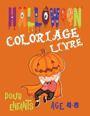 Book cover for halloween livre coloriage pour enfant 4-8
