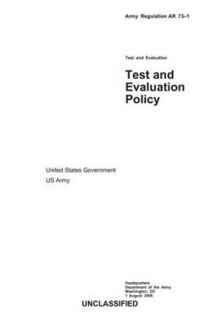 Cover of Army Regulation AR 73-1 Test and Evaluation Policy