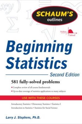 Cover of Schaum's Outline of Beginning Statistics, Second Edition