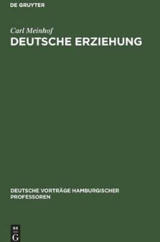 Cover of Deutsche Erziehung